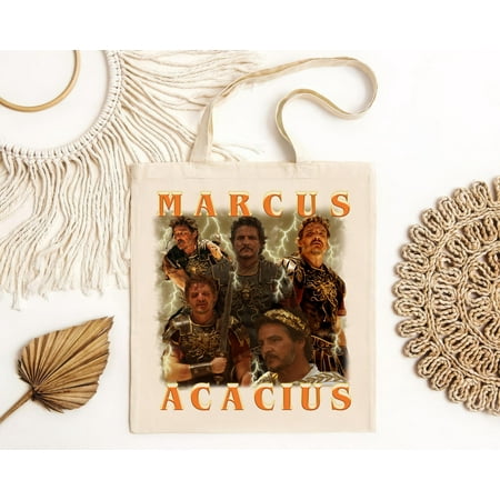 vintage Pedro Pascal as Marcus Acacius Gladiator II Retro Vintage Tote Bag-TH23566