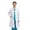 Dark Blue, variant on Elegant Clinical White Lab Coat with Notched Lapel and Slant Pockets for Daily and Lab Use – Couture