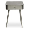 thumbnail image 1 of Meridian Furniture Rylan Table de Nuit en Métal Argenté, 1 of 6