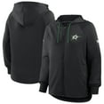 thumbnail image 4 of Women's Fanatics Black Dallas Stars Authentic Pro Rink Raglan Full-Zip Hoodie, 4 of 7