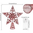 thumbnail image 2 of Adorno de árbol de Navidad brillante con luces LED, copa de árbol de estrella iluminada de 10 pulgadas para interiores y exteriores, 2 of 5
