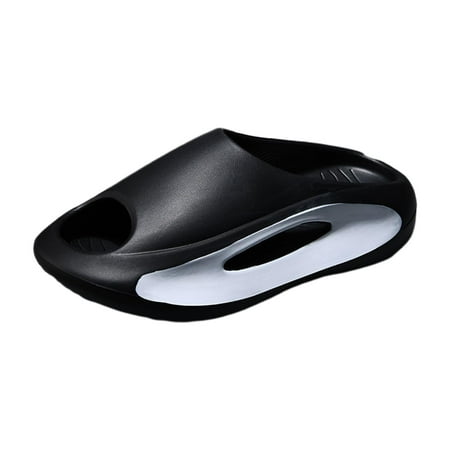 

Pair Unisex Slippers Nonslip Comfort Floor Slides Shoes Bathroom Home Indoor EVA Black 38 39