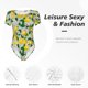 thumbnail image 4 of Balery Lemon1 Body de cuello redondo de manga corta para mujer Tops de manga corta Tops básicos-Large, 4 of 7