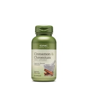 GNC Herbal Plus Cinnamon & Chromium Supplement, Vegetarian, Supports Glucose Utilization, 30 Servings