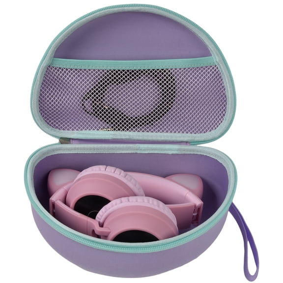 Headphone Case for Riwbox CT-7 Pink/for Jack CT-7S Cat Green 3.5mm/ for iClever IC-HS01/for Picun/for FosPower Bluetooth Wireless Over-Ear Headphones Headset Box Only,Purple