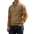 thumbnail image 1 of Veste Athlétique à Col Montant Doublé Fermeture Éclair devant Patchwork Chandail Décontracté Chaud pour l'Hiver, 1 of 6