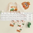 thumbnail image 4 of Gerichy Newborn Baby Boy Thanksgiving Outfit My First Thanksgiving Romper Turkey Long Pants Hat 3Pcs Clothes Set 0-12 Months, 4 of 7