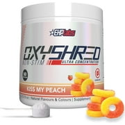 EHP Labs OxyShred Non Stimulant Pre Workout Powder - Stim Free Pre Workout, Caffeine Free Preworkout for Men & Women with L Glutamine & Acetyl L Carnitine - Peach, 60 Servings