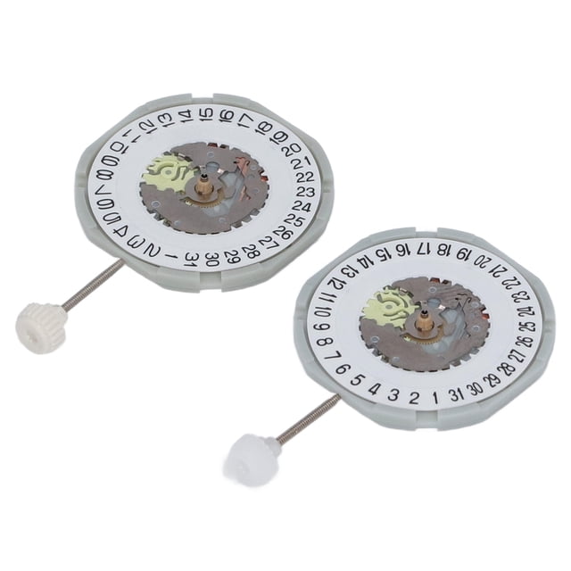 Reloj De Pulsera Movimiento De Cuarzo Con Calendario único, Ajuste Conveniente Robusto 3 Manecillas 6 Manecillas 2 Piezas Fácil De Demandar Movimiento De Cuarzo Con Calendario