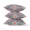thumbnail image 3 of 16â€ Mauve Blue Cloverleaf Indoor Outdoor Zippered Throw Pillow, 3 of 5