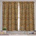 thumbnail image 2 of Ambesonne Leopard Print Valance & Curtain, Wild Feline Tile, 55"x45", Orange Black, 2 of 6