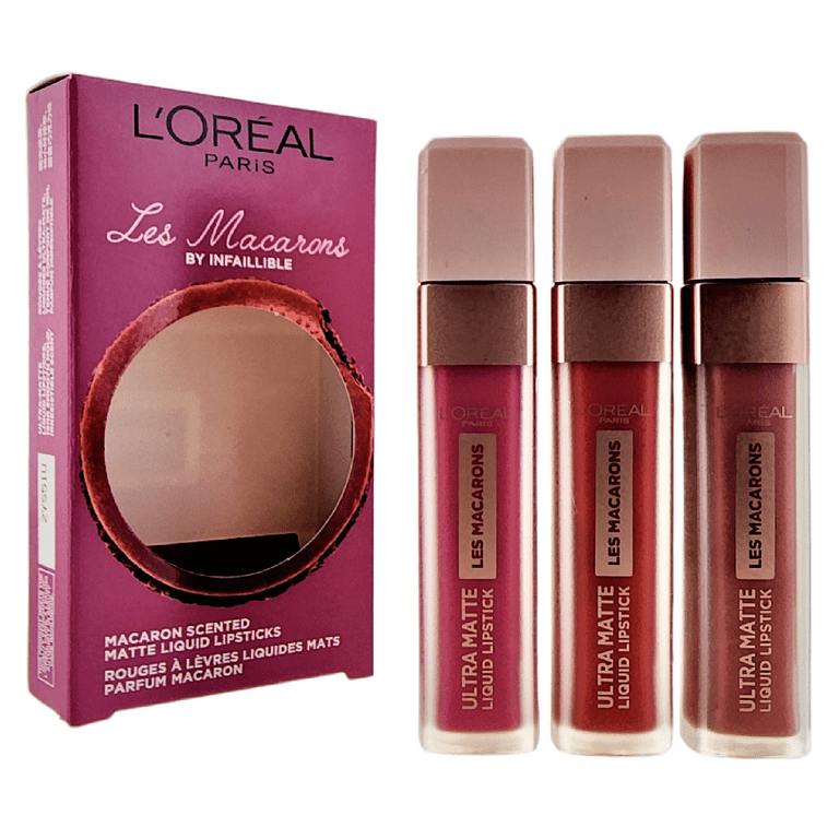 L oreal Paris Infaillible Les Macarons Matte Liquid Lipsticks 3PC Set 3 x 0.24