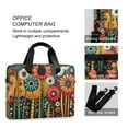 thumbnail image 4 of FORMRS 16" Laptop Bag Carrying Sleeve Case with Handle Travel Shoulder Briefcase, Red Colorful Flowers with Dots, 4 of 8