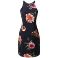 thumbnail image 1 of FashionOutfit Women's Floral Print Sleeveless Casual Silky Midi Dress - Made In USA, 1 of 1