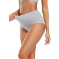 thumbnail image 4 of BYHONG Women's Underwear High Waist Soft Full Cover Underpants Pack of 5 Womens&nbsp;Panties Grey L, 4 of 5