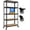 Black, variant on HOMEDANT House 5 Tier 24.1" W Laminated Metal Shelving Unit Adjustable Storage Utility Rack Heavy Duty Shelves Organization Multipurpose Shelf Kitchen Pantry Closet Garage Shelves