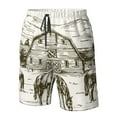 thumbnail image 4 of Fuzoiu Horses Grazing On Meadow Print Men's Beach Shorts,Men's Swim Trunks,Quick Dry Board Shorts with Pockets,Men's Bathing Suits for Surfing, Running, and Casual Wear-Small, 4 of 6