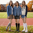 thumbnail image 7 of Loritta 4 Pairs Womens Knee High Socks, Casual Cotton Uniform Long Socks for Girls, Multicolored, 7 of 7