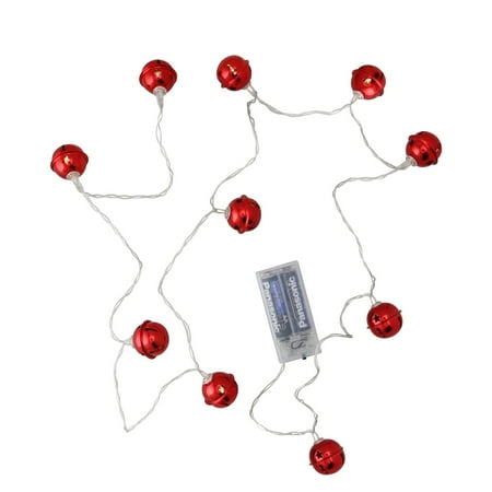 Set Of 10 Battery Operated LED Red Jingle Bell Novelty Christmas Set of 10 Battery Operated LED Red Jingle Bell Novelty Christmas Lights - Clear Lights - Walmart.com - Set Of 10 Battery Operated LED Red Jingle Bell Novelty Christmas