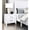White, variant on Rustic Gray Design - 2 Drawers with Black Metal Hardware - Bedroom Decor / Realistic Wood Look