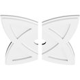 thumbnail image 2 of 18"OD x 2"ID x 6 3/4"C x 1"P Cosmo Architectural Grade PVC Contemporary Ceiling Medallion, Two Piece, 2 of 11
