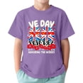 thumbnail image 1 of T-shirt d'Été à Manches Courtes Col Rond Imprimé Drapeau pour Garçons Bébés Enfants Taille 1-2T, 1 of 3