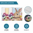 thumbnail image 6 of Easter Bunny Placemats Set of 4, Spring Colorful Daisy Flowers Rabbit Wood Plank Placemats for Dining Table, Place Mats for Kitchen Tabletop, Waterproof Wipeable Dining Table Mats Set, 6 of 9