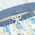 thumbnail image 6 of ESASSALY Toddler Little Boys 2 Pieces Outfits Short Sleeve Dinosaur T-Shirt  Shorts Sets, 6 of 7
