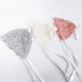 thumbnail image 3 of SPRING PARK 3 Colors Cute Newborn Girls Boys Lovely Cotton Lace Floral Cap Photography Prop Hat with Strap, 3 of 6