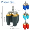 thumbnail image 3 of 360° Rotating Pressure Washer Nozzle - 2.5 Orifice, 4000 PSI Max, 1/4" Quick Connector, Triple/Quadruple Spray Coverage, Cleans 4x Faster, for Driveways & Patios, 1PC, 3 of 9