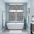 thumbnail image 3 of Grey Botanical Kitchen Curtains Sets for Windows 36 Inch Length, Pastoral Spring Floral Summer Art Rod Pocket Window Treatments Tier Curtains and Valances Set for Bedroom/Bathroom, 3 of 8