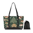 thumbnail image 7 of FORMRS Canvas Laptop Tote Bag for Women with 15.6" Computer Compartments Shoulder Handbag, Christmas Cartoon Gingerbread Pattern, 7 of 7