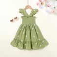 thumbnail image 3 of Younger Tree Baby Girl Dress Kid Summer Clothes Sleeveless Flower Beach Boho Princess Butterfly Sundress for 2-3T, 3 of 7