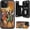 African Dance, variant on Case for iPhone 16 Plus Case Wallet Case with Card Holder, PU Leather Kickstand Double Magnetic Clasp Shockproof Cover Case for iPhone 16 Plus 6.7" 2024, Skeleton Couple