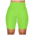 thumbnail image 1 of Pantalones cortos Prolriy para mujer, para entrenamiento, gimnasio, elásticos, de ciclismo, de cintura alta, deportivos, color verde, talla XL, 1 of 8