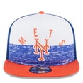 thumbnail image 2 of Men's New Era White/Orange New York Mets Team Foam Front A-Frame Trucker 9FIFTY Snapback Hat, 2 of 6