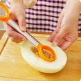 thumbnail image 1 of Binwennn Stainless Steel Double Head Fruit Pulp Separator Two Size Vegetable Fruit Separator Fruit Separator Hand Held Food Chopper Kitchen Chopper Artifact Life Gadgets Cheese Shder with Container, 1 of 5