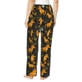 thumbnail image 3 of Uemuo Funny Fox by the Field Pattern Women's Wide Leg Palazzo Lounge Pants with Pockets Light Weight Loose Comfy Casual Pajama Pants-X-Large, 3 of 9