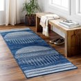 thumbnail image 2 of BoutiqueRugs Urja Contemporary Runner Rug - Navy, Cream, Denim - 2'7" x 10' Runner, 2 of 10