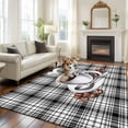 thumbnail image 3 of Coffee Cup Beans Area&nbsp;Rug 5x8ft Black Buffalo Plaid Farm Country Non-Slip&nbsp;Washable Square&nbsp;Rugs Soft Felt Indoor Floor Mat for Bedroom Kitchen Living Room Bathroom, 3 of 9