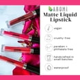 thumbnail image 3 of Aromi Matte Liquid Lipstick, Bold, True Red Lip Color for Women, Blue Undertones, Long Wear, Long Lasting (Flamenco Red), 3 of 11