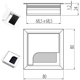 thumbnail image 2 of Ojal para mesa de escritorio, 3 uds., ojal cuadrado para escritorio, ojales para escritorio de ordenador, ojal para ordenador de aluminio, 2 uds. 80X80mm + 1 Uds. 80X160mm para Cable de mesa de e, 2 of 5
