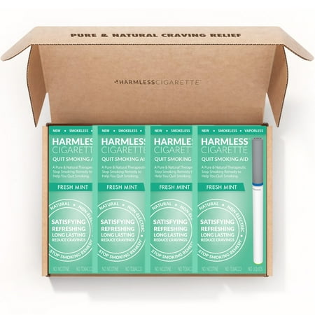 Harmless Cigarette,Fresh Mint,Nicorette Alternative & Quit Smoking Aid,4pk