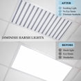 thumbnail image 4 of Navy Blue Striped Fluorescent Light Covers, Navy Blue White Stripes Farmhouse Magnetic Light Covers for Ceiling Lights, Fluorescent Ceiling Shade Filters for Classroom Bedroom Office 4x2Ft x 4PCS, 4 of 8