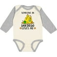 thumbnail image 3 of Inktastic Someone in San Diego Loves Me Boys or Girls Long Sleeve Baby Bodysuit, 3 of 5