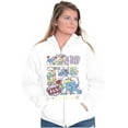 thumbnail image 4 of Smurfette Cute Romantic Smurfs Manga Zip Hoodie Sweatshirt Women Brisco Brands M, 4 of 6