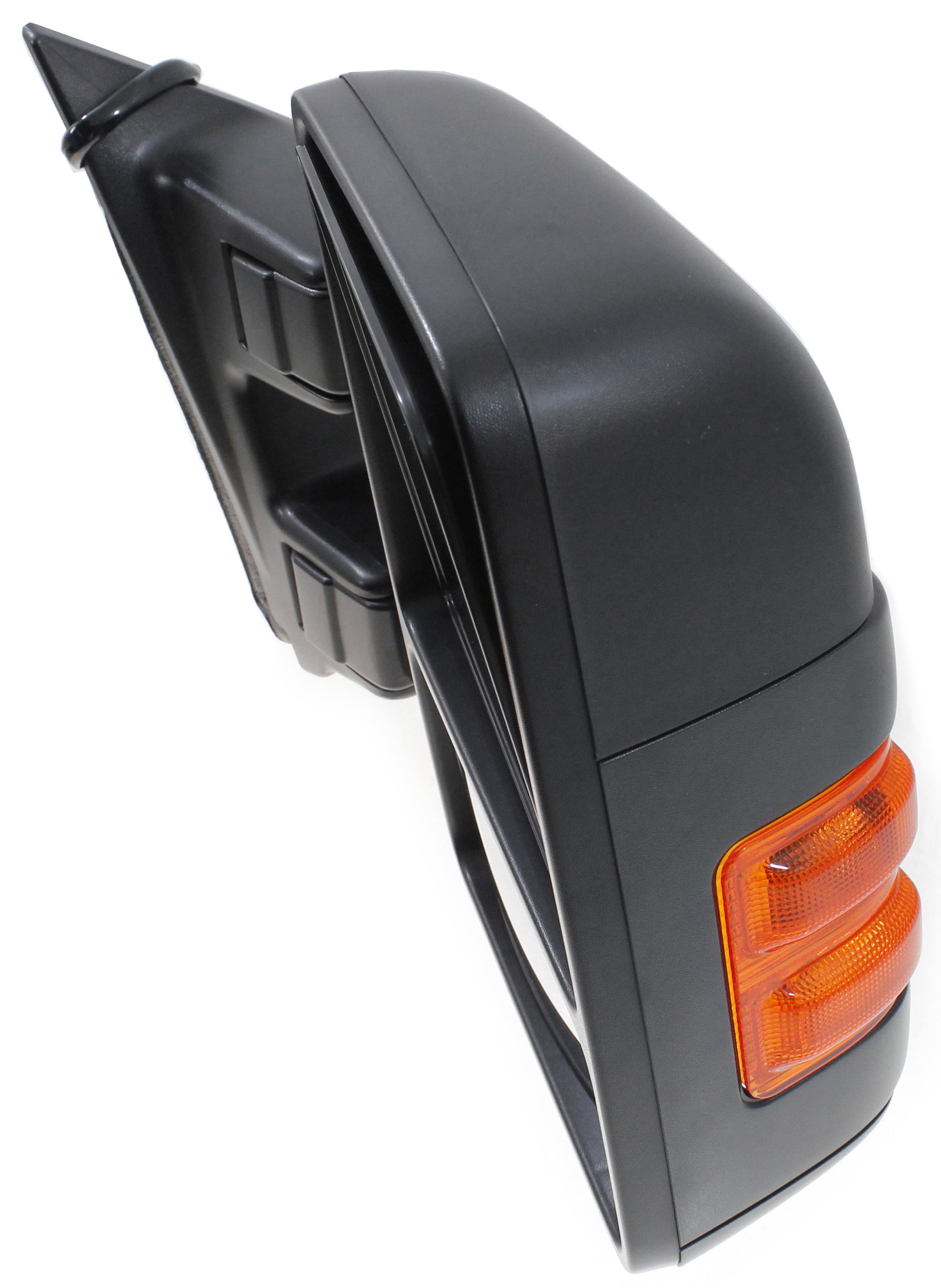 Towing Mirror Compatible With 2010 Ford F-250 Super Duty F-350 Right Passenger Side Heated w/ Blind Spot Corner Glass In-housing Signal Light Textured Black Kool-Vue
