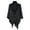 black, variant on New In Autumn Knitted Cape Cardigan For Women Fashion Striped Tassel Ponchos Batwing Sleeve Loose Shawl Over Coats 111