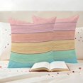 thumbnail image 3 of Outdoor Pillow Covers Pack of 2, Farm Colorful Wooden Plank Waterproof Throw Pillowcase Cushion Cases, Rustic Wood Grain Barn Decorative Pillow Cover for Couch Sofa Home Bed Patio, 3 of 9