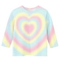 thumbnail image 3 of LckLvx Girls Tie Dye T Shirts Long Sleeve Heart Graphic Valentine Tee Tops 3/4 Sleeve Crewneck Blouses, 3 of 6